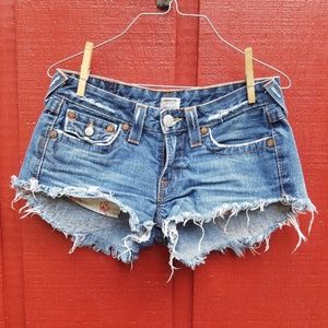 True Religion Cut Off Jean Shorts